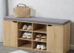Szafka na buty z siedziskiem, 103 x 30,5 x 48 cm