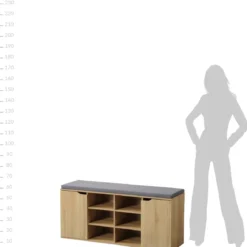 Szafka na buty z siedziskiem, 103 x 30,5 x 48 cm