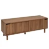 Szafka pod telewizor SLIDY, kolor ciemnego drewna, 120 x 40 x 42 cm