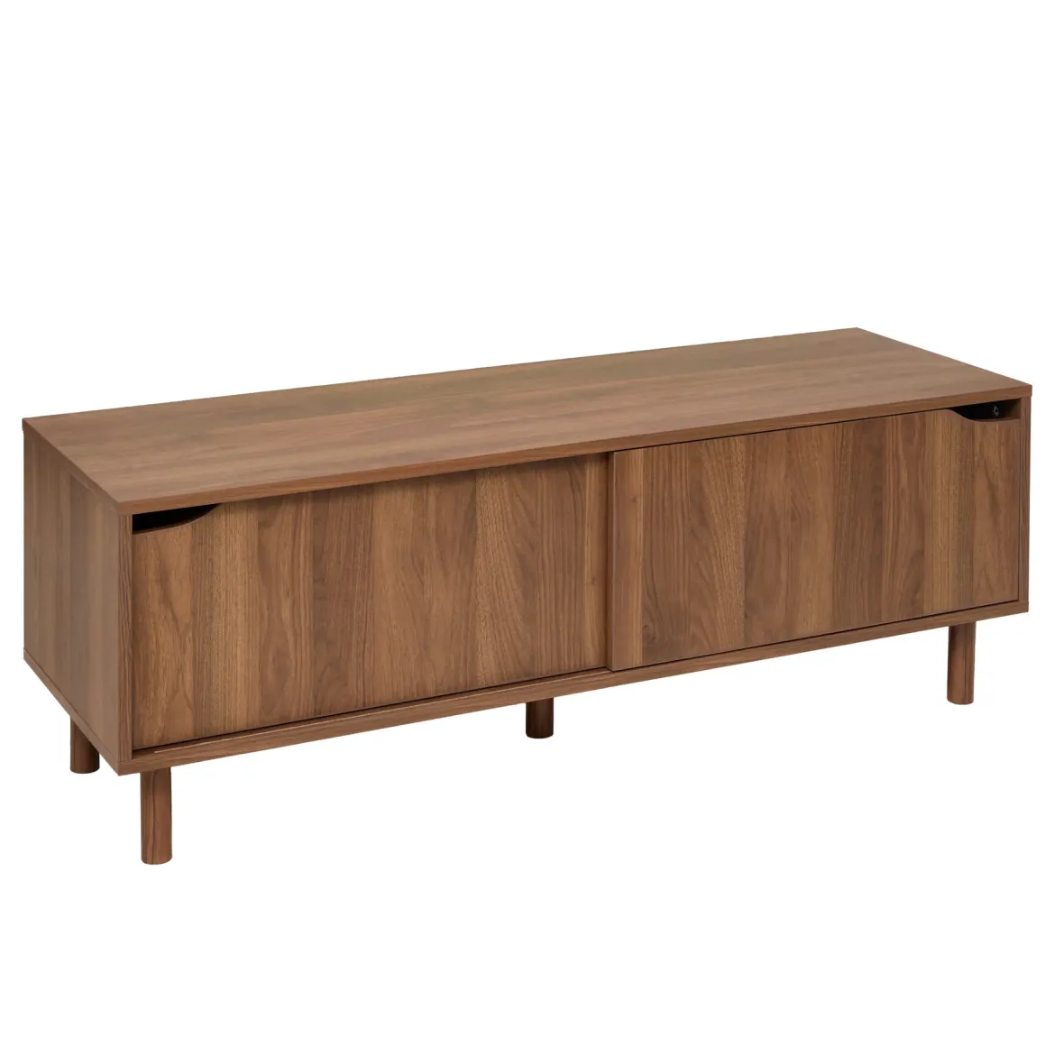 Szafka pod telewizor SLIDY, kolor ciemnego drewna, 120 x 40 x 42 cm