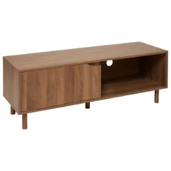 Szafka pod telewizor SLIDY, kolor ciemnego drewna, 120 x 40 x 42 cm