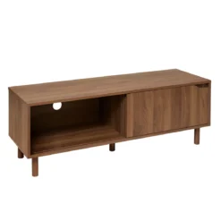 Szafka pod telewizor SLIDY, kolor ciemnego drewna, 120 x 40 x 42 cm