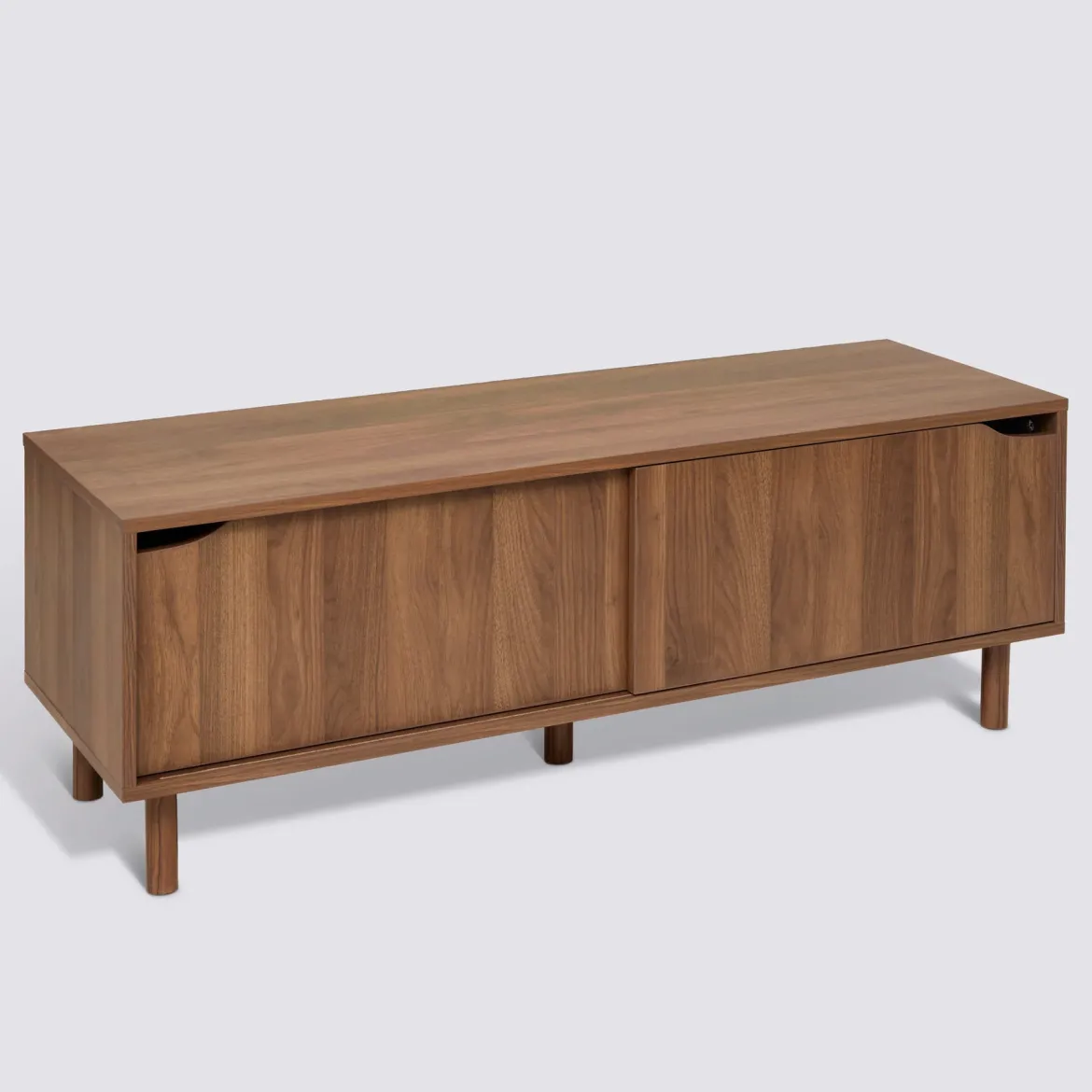 Szafka pod telewizor SLIDY, kolor ciemnego drewna, 120 x 40 x 42 cm