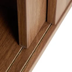 Szafka pod telewizor SLIDY, kolor ciemnego drewna, 120 x 40 x 42 cm