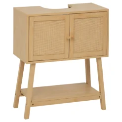 Szafka pod umywalkę CANE z plecionką, 70 cm
