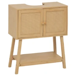 Szafka pod umywalkę CANE z plecionką, 70 cm