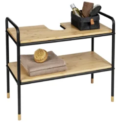 Szafka pod umywalkę, 70 x 60 x 33,5 cm, bambusowy blat, Loft, WENKO