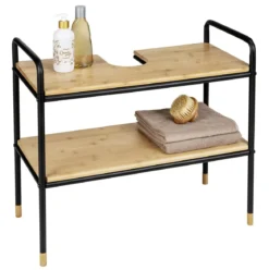 Szafka pod umywalkę, 70 x 60 x 33,5 cm, bambusowy blat, Loft, WENKO