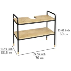 Szafka pod umywalkę, 70 x 60 x 33,5 cm, bambusowy blat, Loft, WENKO