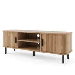 Szafka rtv ryflowana SCAVA, 140 x 40 x 46 cm
