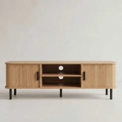 Szafka rtv ryflowana SCAVA, 140 x 40 x 46 cm