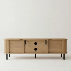 Szafka rtv ryflowana SCAVA, 140 x 40 x 46 cm