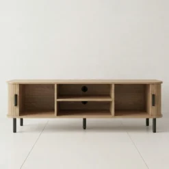 Szafka rtv ryflowana SCAVA, 140 x 40 x 46 cm