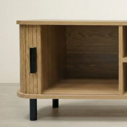 Szafka rtv ryflowana SCAVA, 140 x 40 x 46 cm