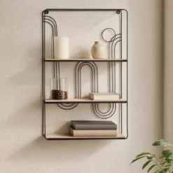 Szafka wisząca, 35 x 12 x 55 cm, 3 piętra, metalowa