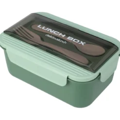 Szczelny lunchbox ze sztućcami, 21 x 14 x 7 cm