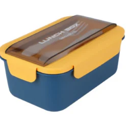 Szczelny lunchbox ze sztućcami, 21 x 14 x 7 cm
