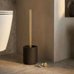 Szczotka do WC AQUAMARBRE NOIR/OR, 10,2 x 36,5 cm