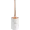 Szczotka do WC MARBRE, 12 x 42 cm, ceramika z nadrukiem marmuru