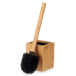 Szczotka do wc w bambusowym pojemniku, 10 x 10 x 36 cm