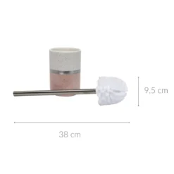 Szczotka do WC z ceramicznym pojemnikiem, 9,5 x 38 cm
