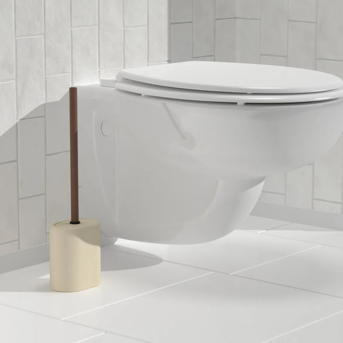 Szczotka WC ARGILEO wolnostojąca, 12 x 7,6 x 39 cm