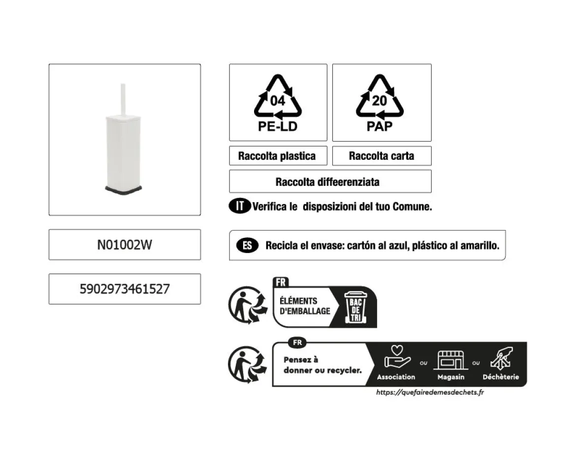 Szczotka WC z metalu NATRIO