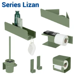 Szczotka WC z pojemnikiem LIZAN, 10,5 x 10,5 x 35,5 cm, WENKO