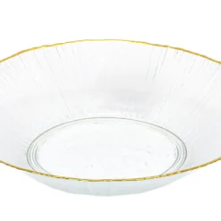 Szklana misa złotą obwódką DATURA, 30 cm