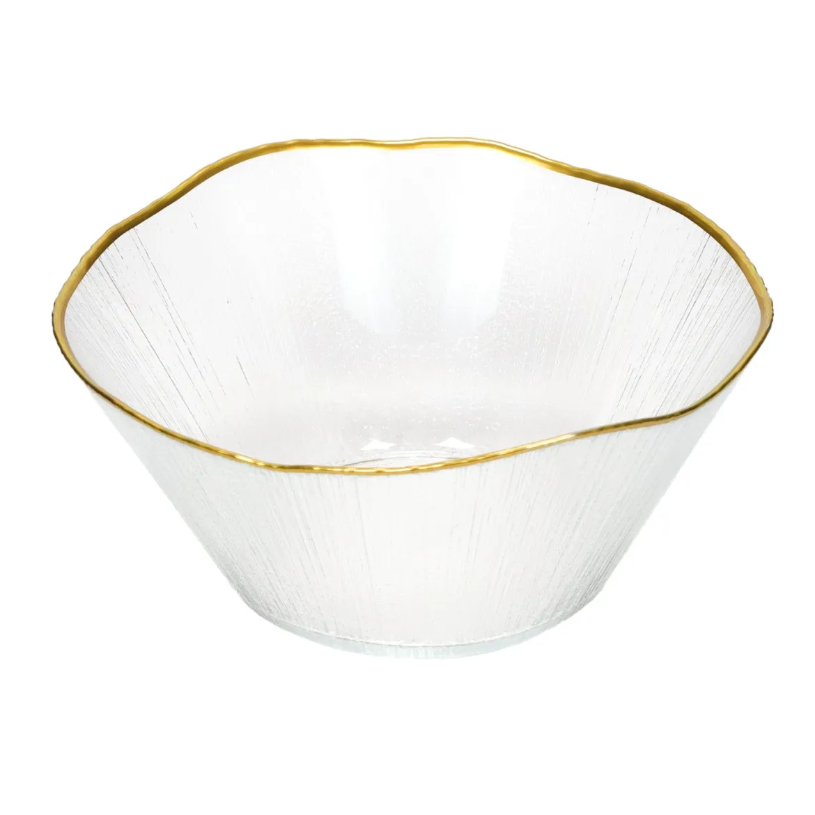 Szklana miska ze złotą obwódką DATURA, 21 cm