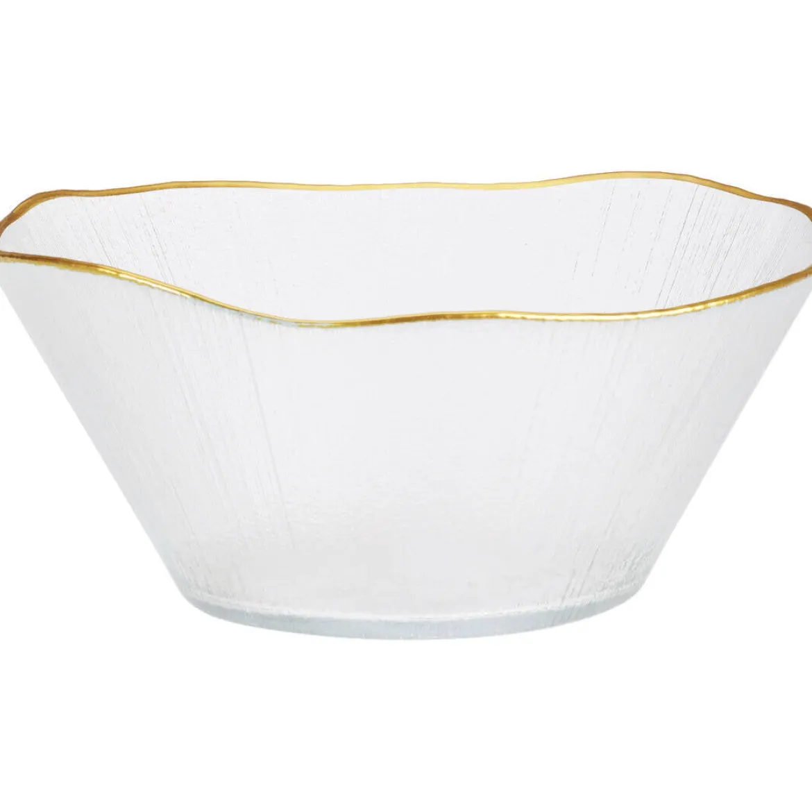 Szklana miska ze złotą obwódką DATURA, 21 cm