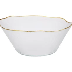 Szklana miska ze złotą obwódką DATURA, 28 cm