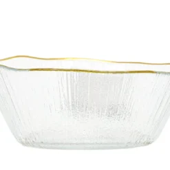 Szklana miska ze złotą obwódką DATURA, 15 cm