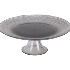 Szklana patera na ciasto LAKRIS, Ø 28 cm