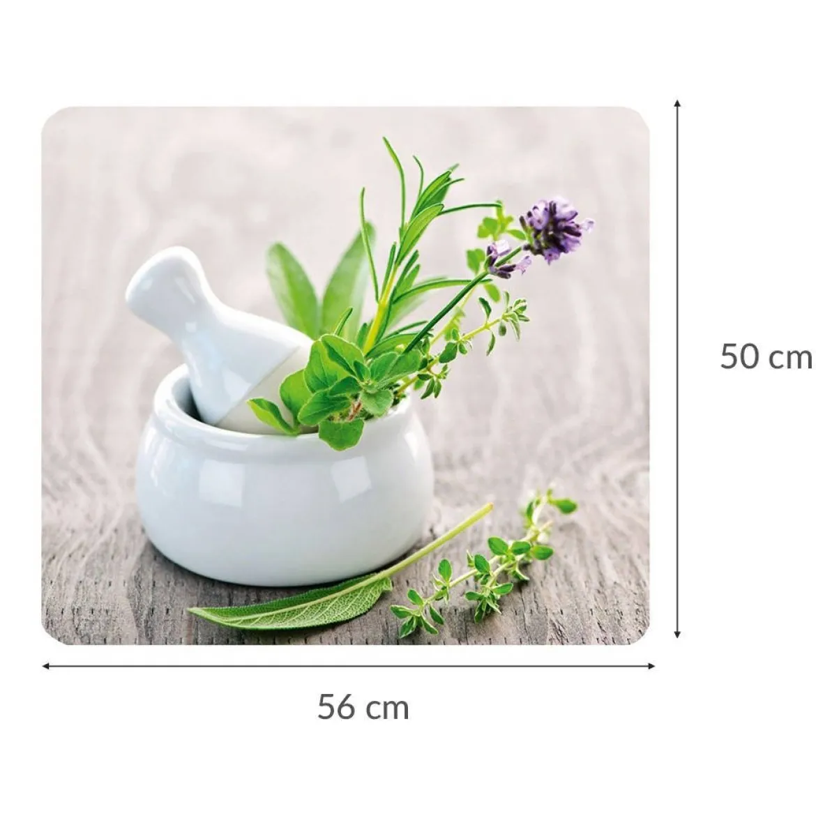Szklana płyta ochronna HERB GARDEN na kuchenkę – duża, WENKO