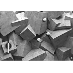 Szklana tablica magnetyczna Cubes + 3 magnesy, 60x40 cm, ZELLER