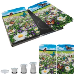 Szklane płyty na kuchenkę, 2 sztuki, Summer Meadow, Maximex