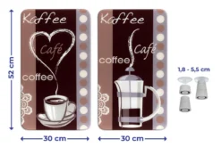 Szklane płyty ochronne COFFEE FLAVOUR, 2 sztuki