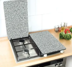 Szklane płyty ochronne GRANIT na kuchenkę – 2 sztuki, WENKO