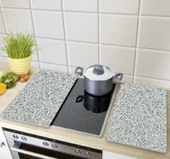 Szklane płyty ochronne GRANIT na kuchenkę – 2 sztuki, WENKO
