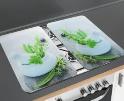 Szklane płyty ochronne HERB GARDEN na kuchenkę – 2 sztuki, WENKO