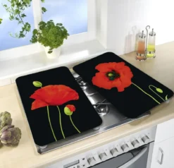 Szklane płyty ochronne MAKI na kuchenkę – 2 sztuki