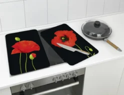 Szklane płyty ochronne MAKI na kuchenkę – 2 sztuki