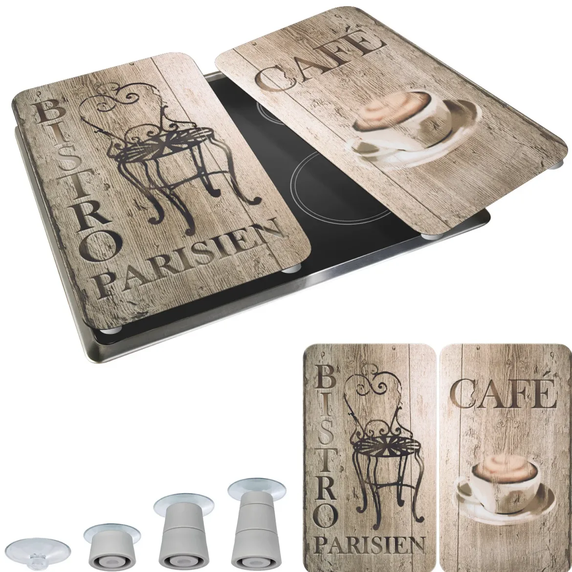 Szklane płyty ochronne na kuchenkę - 2 sztuki w komplecie, WENKO