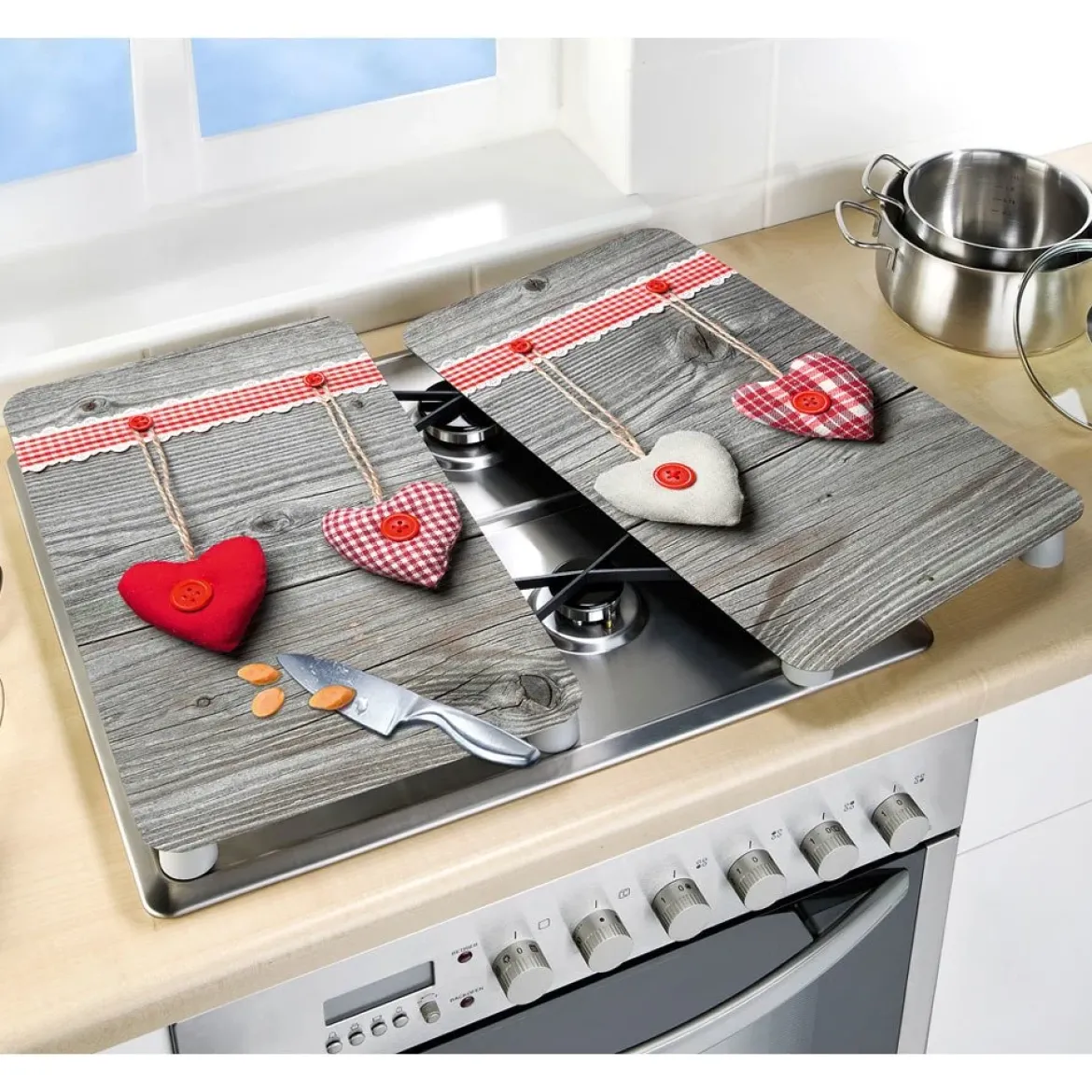 Szklane płyty ochronne na kuchenkę - 2 sztuki w komplecie, WENKO