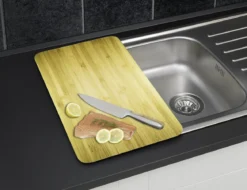 Szklane płyty ochronne WOODEN LOOK na kuchenkę – 2 sztuki, WENKO