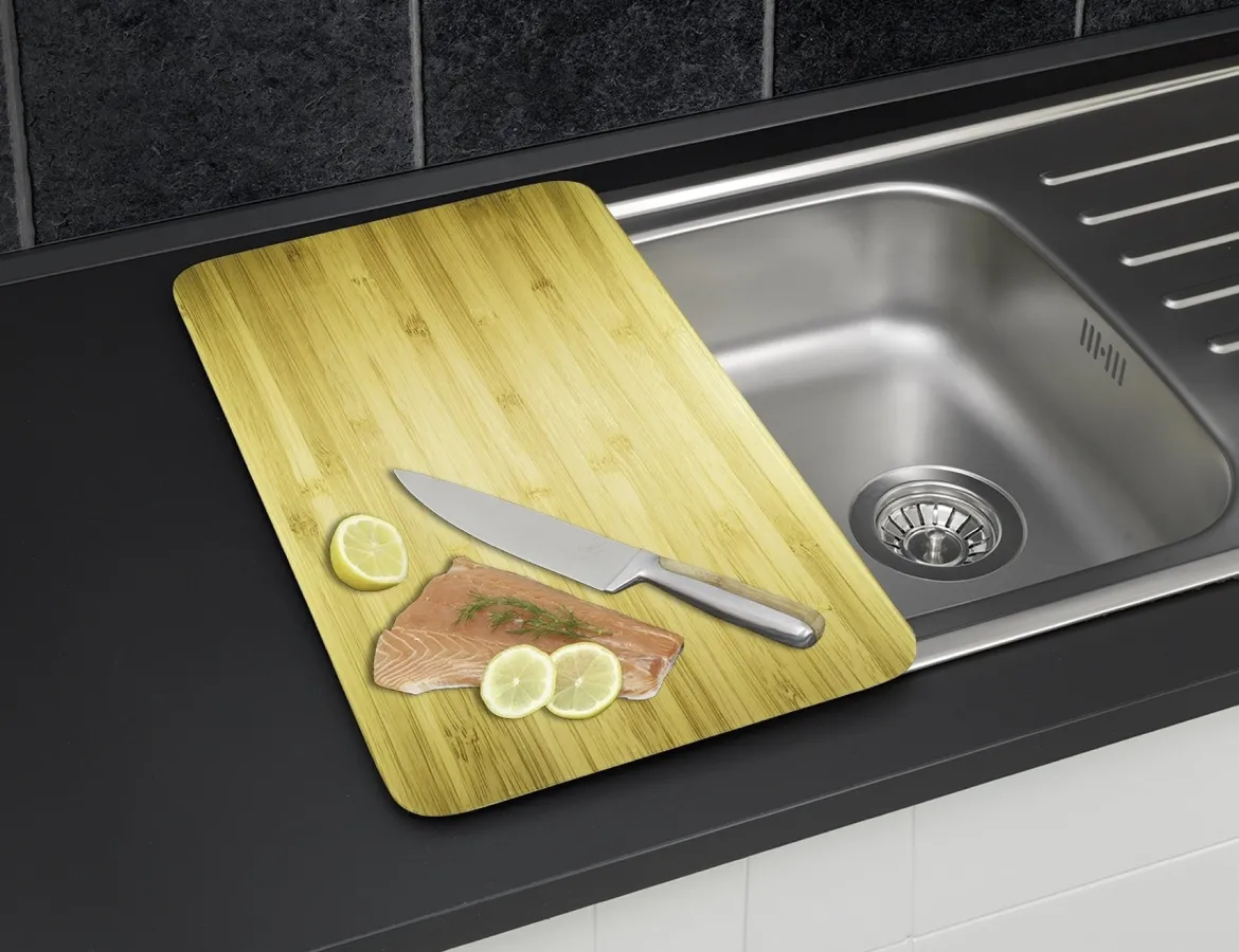 Szklane płyty ochronne WOODEN LOOK na kuchenkę – 2 sztuki, WENKO
