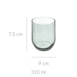 Szklanka z kolorowego szkła, niska, 310 ml