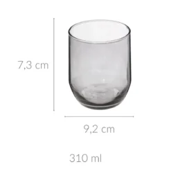 Szklanka z kolorowego szkła, niska, 310 ml