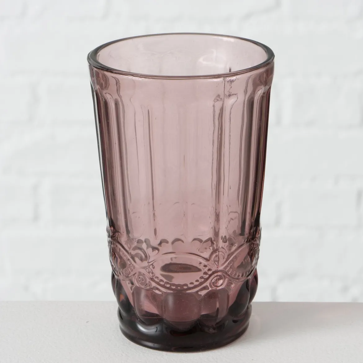 Szklanka z różowego szkła, AURORA, 300 ml